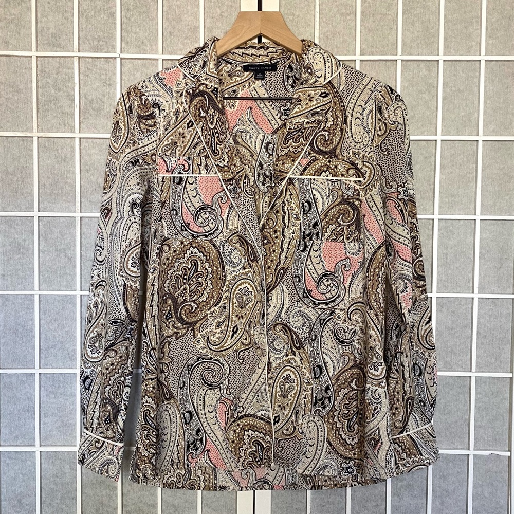 Tommy Hilfiger PJ style paisley shirt